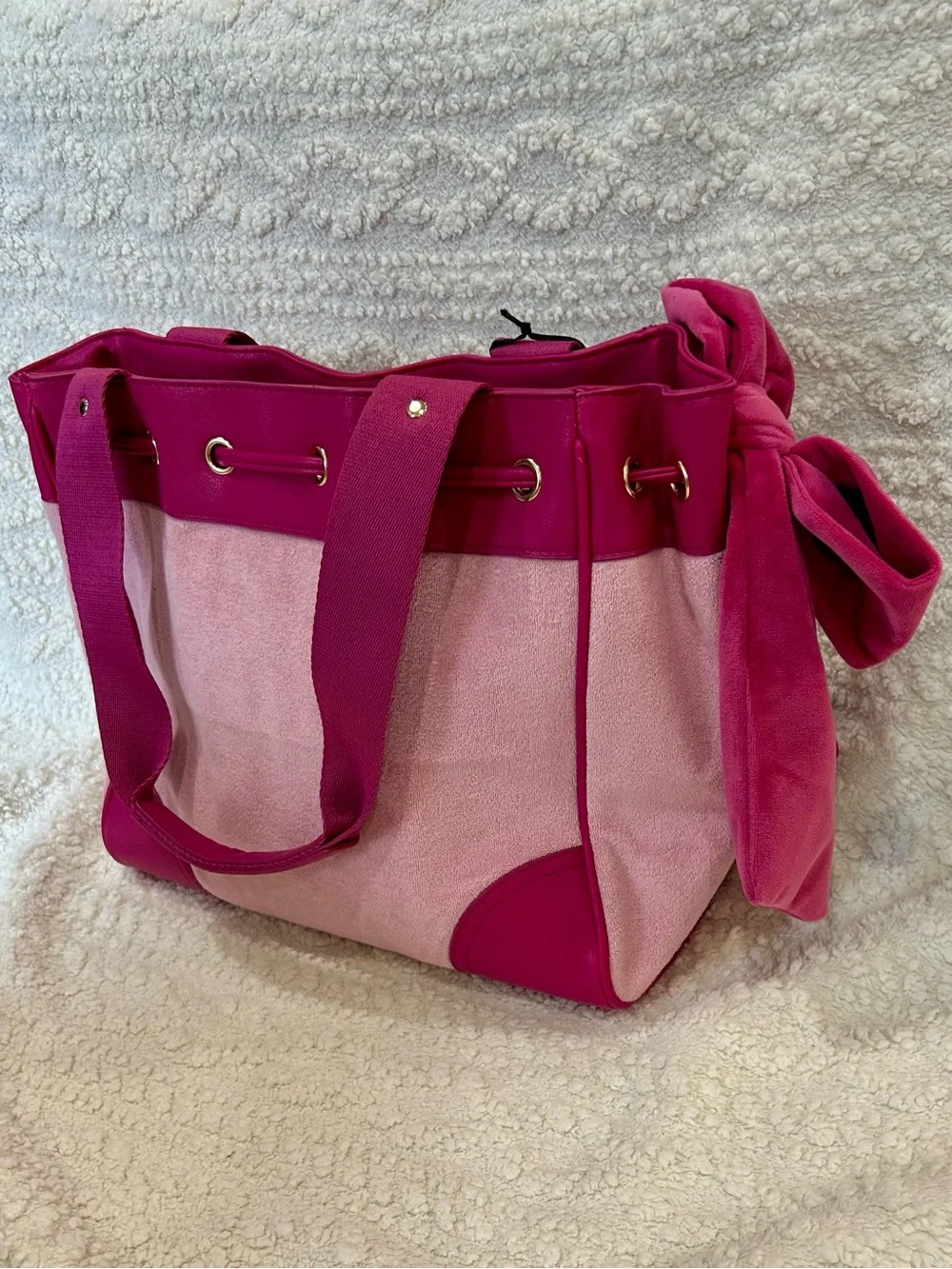 Juicy Couture Juicy Sugar Rush Tote in Flamingo Pink Ice Cream Purse Charm Y2K
